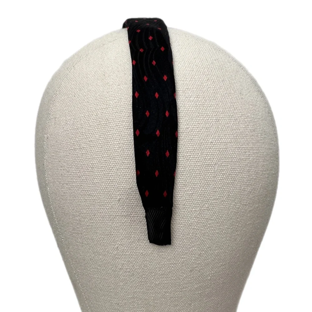 CUSTOM, ONE-OF-A-KIND VERSACE SILK TIE HEADBAND
